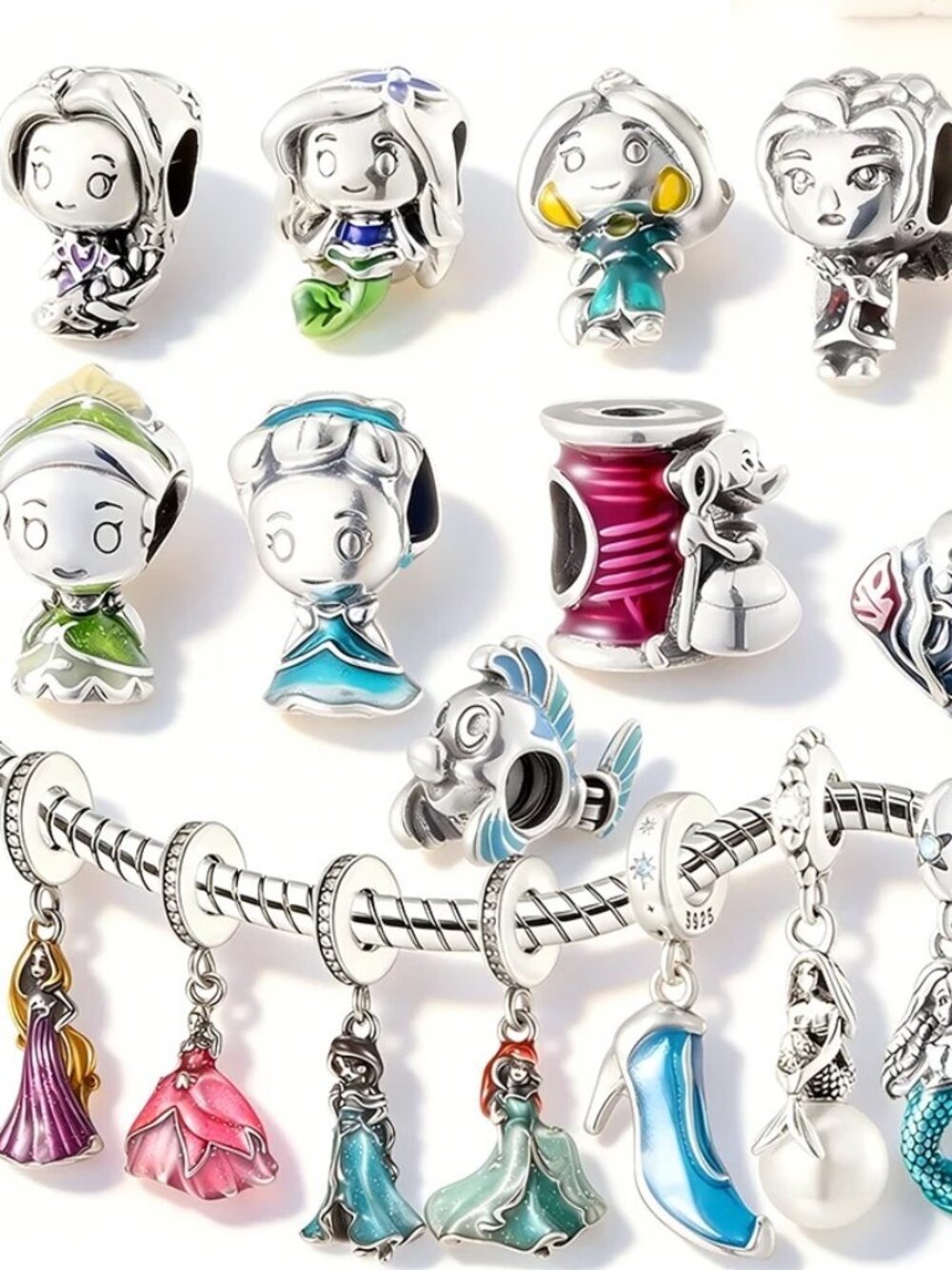 1pcs Pandora charm Any Disney Princess Collection - Picture 8 of 16